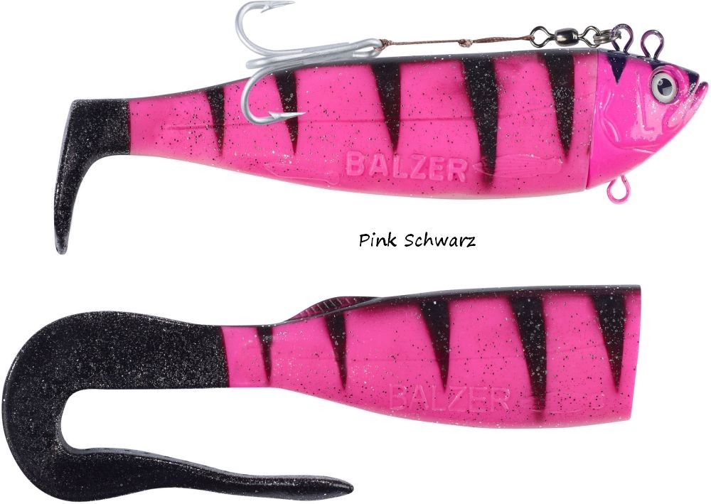 Balzer Adrenalin Arctic Shad 24 cm, 400 g, 5/0  Pink/Black Fireshark