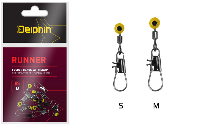 Delphin Feeder-Läufern mit Karabiner Delphin RUNNER / 10St. # M