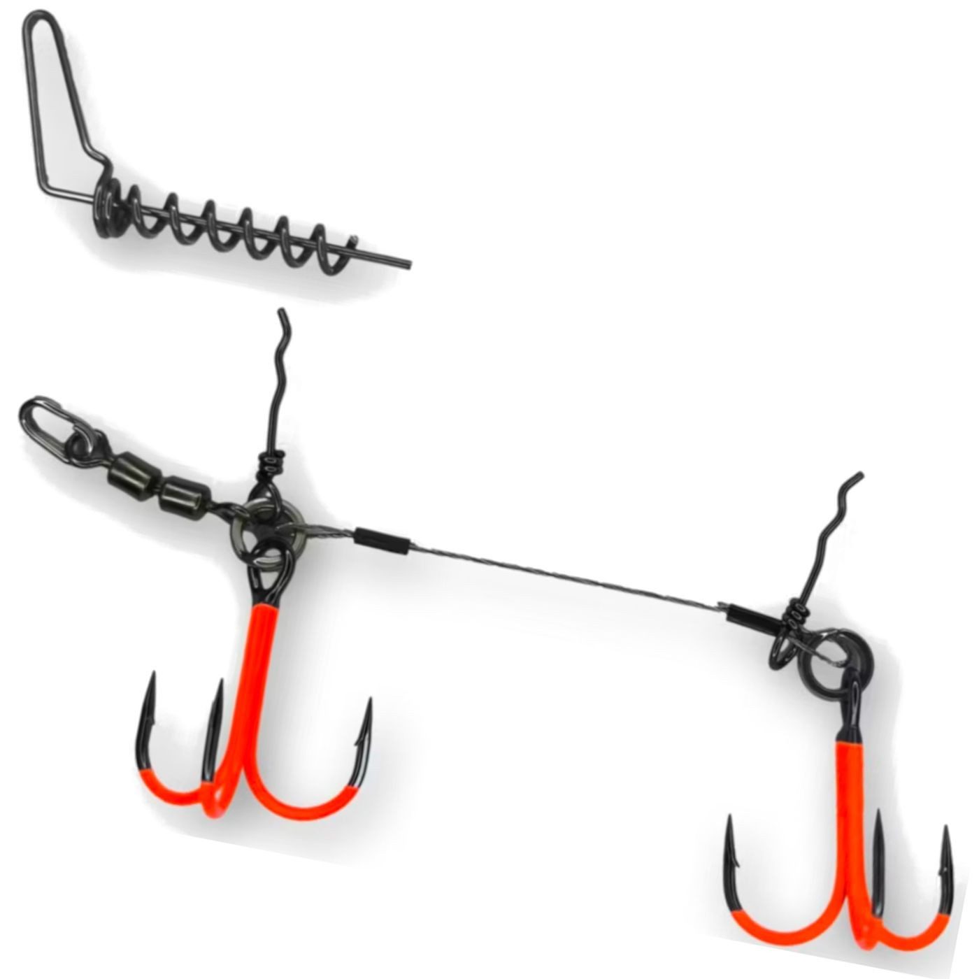 Pikecraft Double Swivel Stinger Rig XL 2/0 UVO - Stinger Kit | 1 Stinger Rig +1 Big Screw