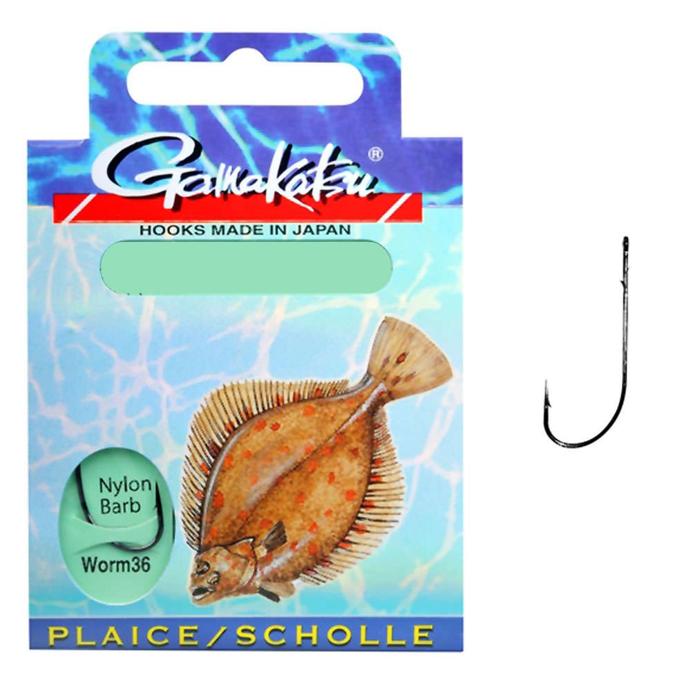 Gamakatsu Scholle Worm 36 NS Black 60 cm # 4 / 0,35 mm