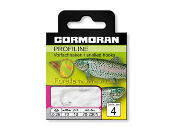 Cormoran Profiline Forellenhaken nickel; Gr. 8; 0,25 mm