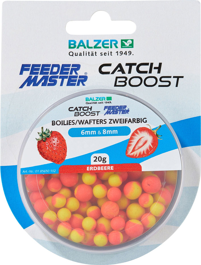 Balzer Catch Boost Method Feeder Boilies (Wafter), zweifarbig