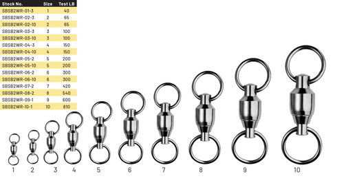 Spro Ball Bearing Swivel with 2 Welded Rings #9; 600 lb