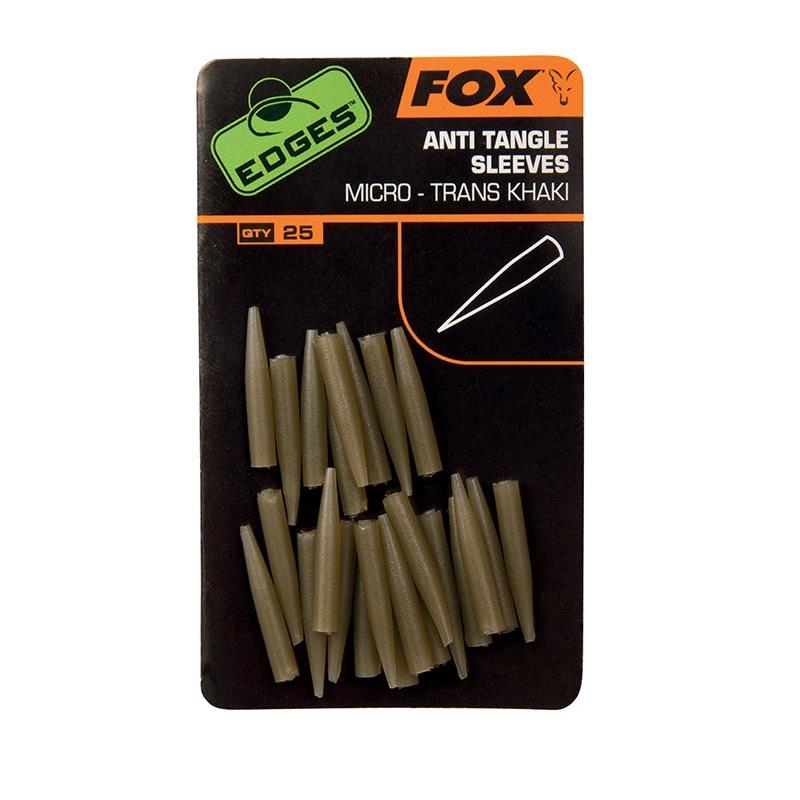 Fox Edges Anti Tangle Sleeve Micro - Trans Khaki Qty: 25