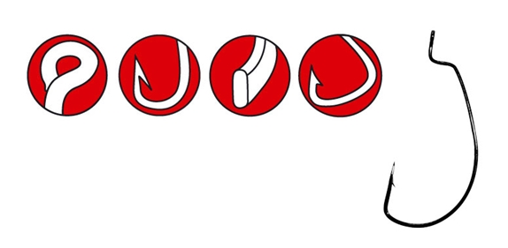 Gamakatsu Worm Offset EWG; Gr. 2/0; 6 Stück