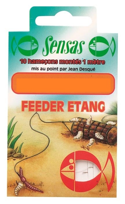 Sensas Gros Poissons Etang Feederhaken; Gr. 18; 0,10 mm; 100 cm