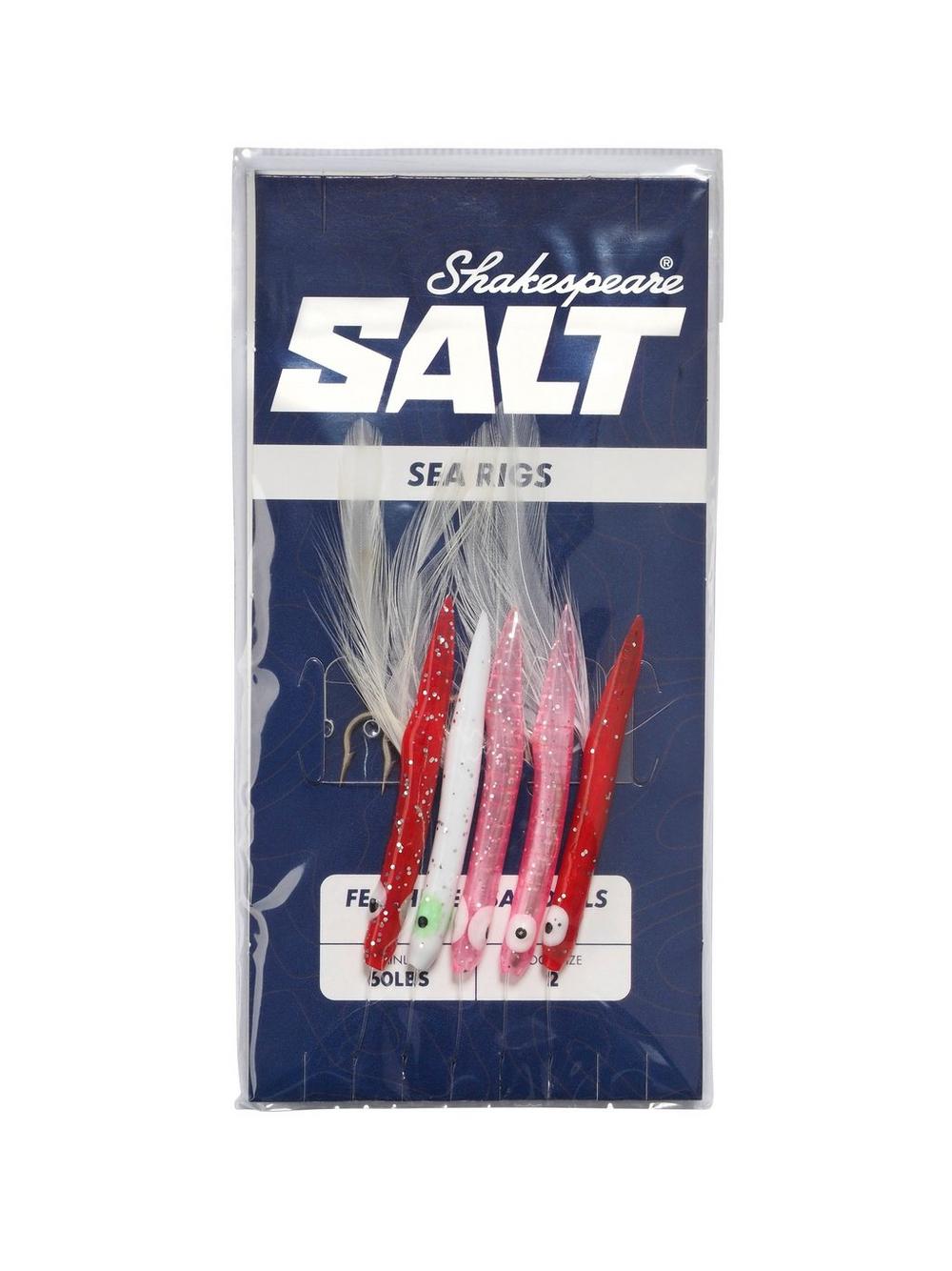 Shakespeare Feathered Sandeels SALT Rig; 2; 60 Lbs.