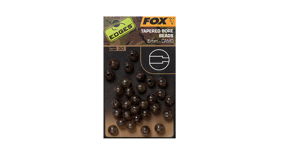 Fox Edges Camo Tapered Bore Bead 4mm; Qty. 30