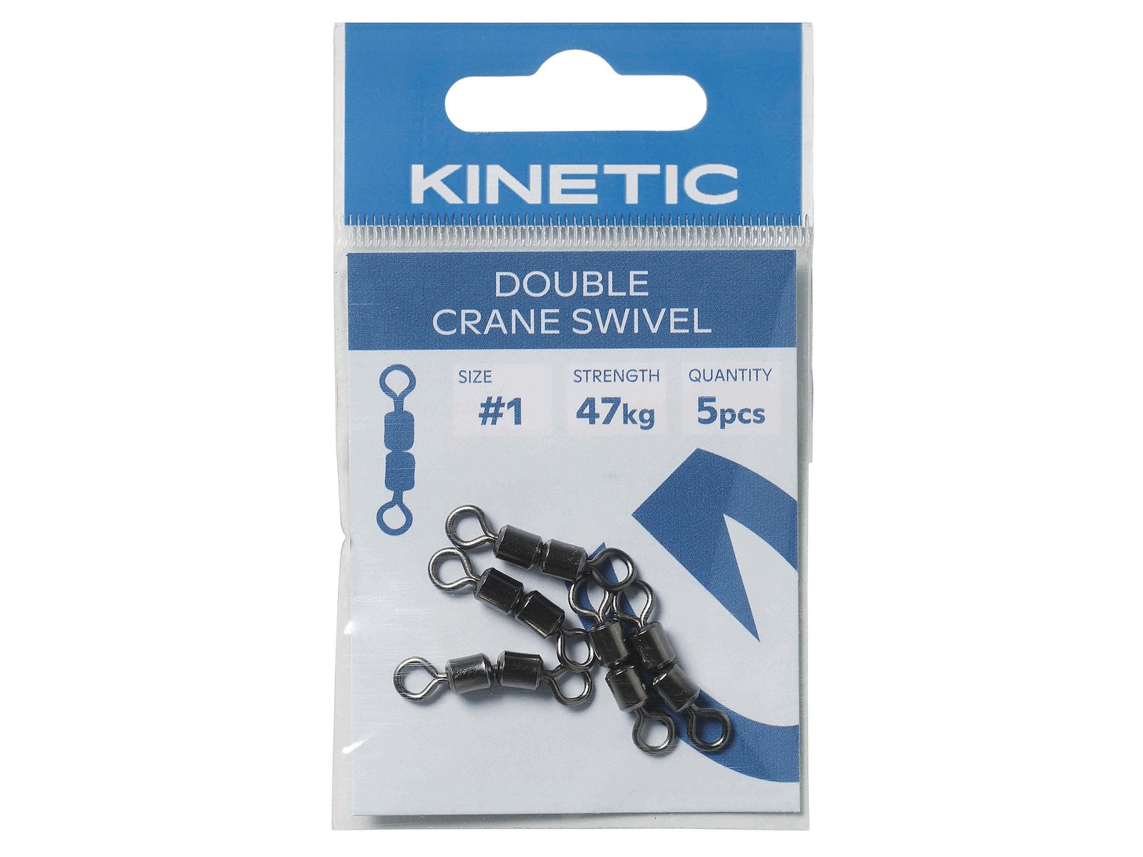 Kinetic Double Crane Swivel # 1/0 / 5 Stück