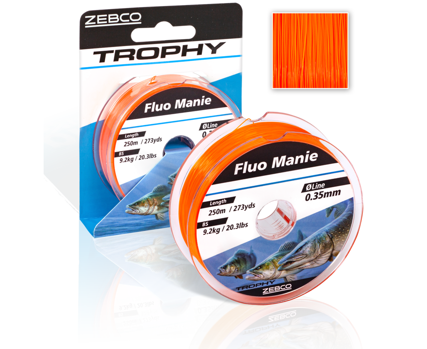 Zebco Trophy Zielfischschnur Trophy Fluo Manie 0,30 mm / 6,9 kg 250 m