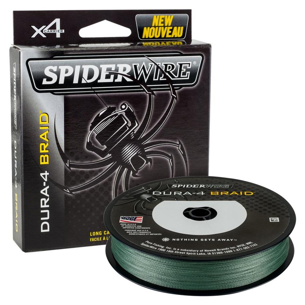 Spiderwire Dura 4 Braid geflochtene Schnur; Farbe: Moos Green; 0,14 mm; 11,8 Kg; 300 m