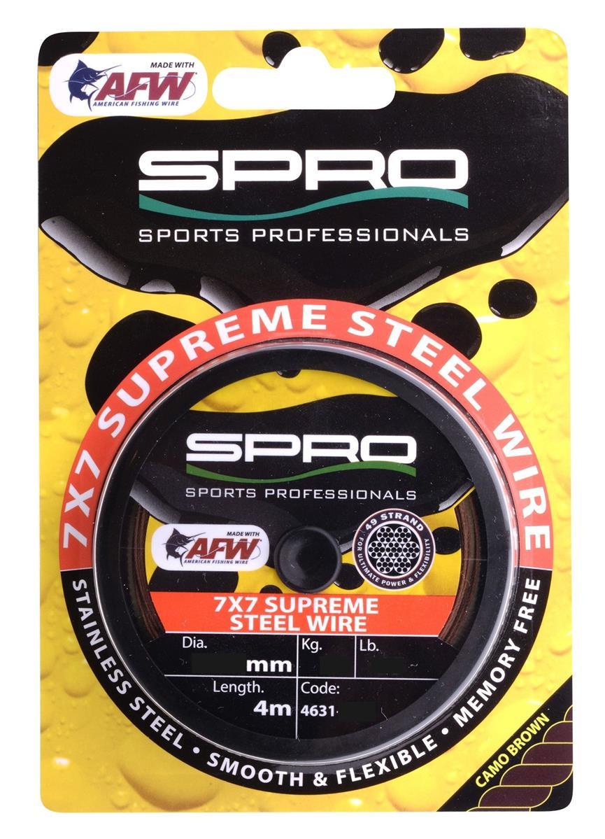Spro AFW 7x7 Supreme Steel Wire; 12 Kg.; 0,36 mm; 4 m.