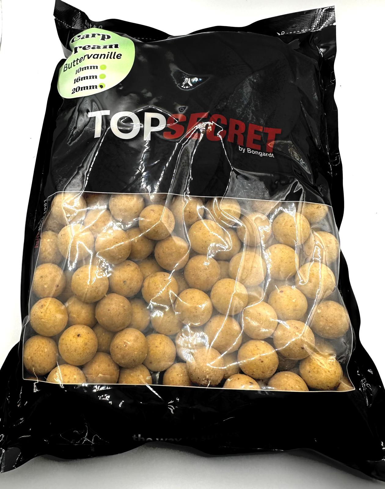 Top Secret Carp Dream Boillies # 20 mm 3 Kilo Buttervanille Beige