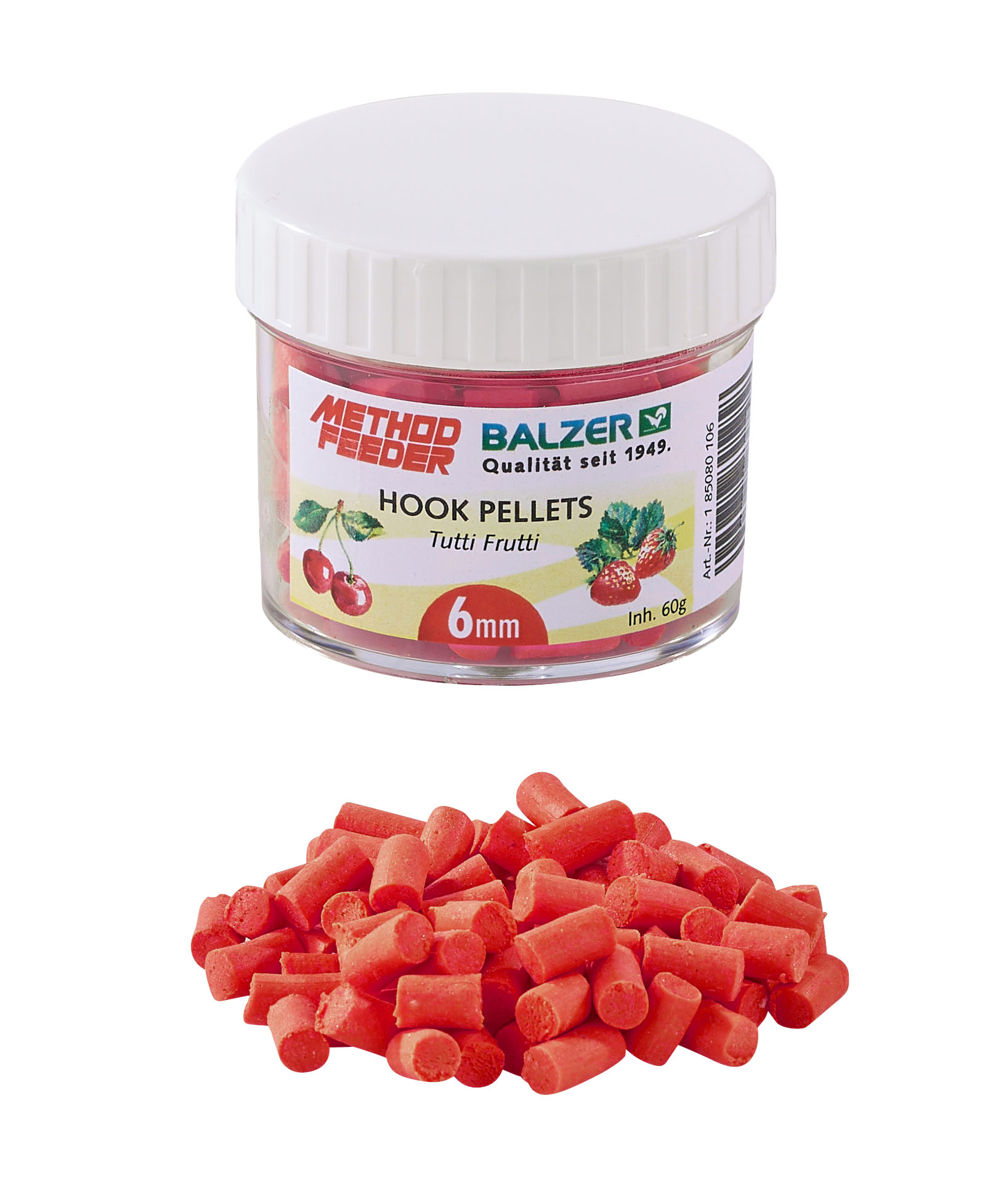 Balzer Method Feeder Pellets 6 mm Rot-Tutti Frutti Balzer Method Feeder Pellets 6 mm Rot-Tutti Frutti