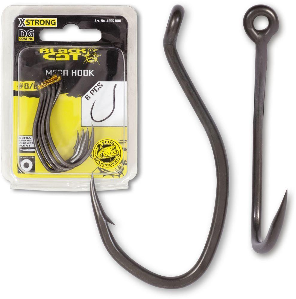 Black Cat Mega Haken DG Coating; Gr. 10/0; 6 Stück