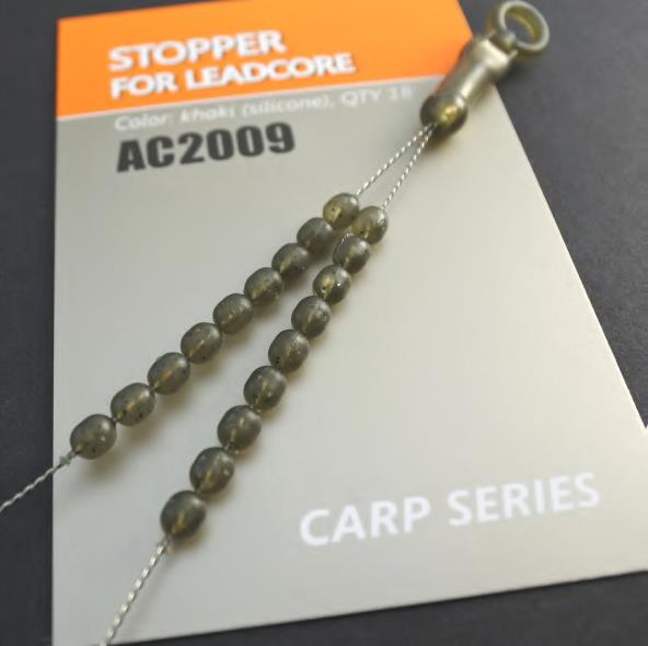 Life Orange Stopper for Leadcore; khaki (silicone); QTY 18