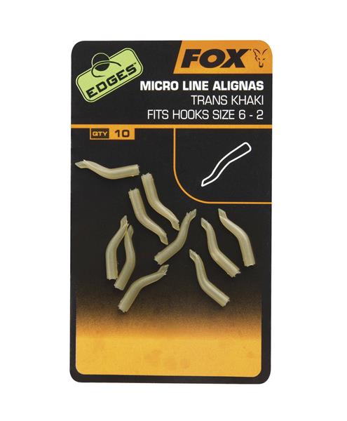 Fox Edges Micro Line Alignas; Trans Khaki; Hook Size 6 - 2