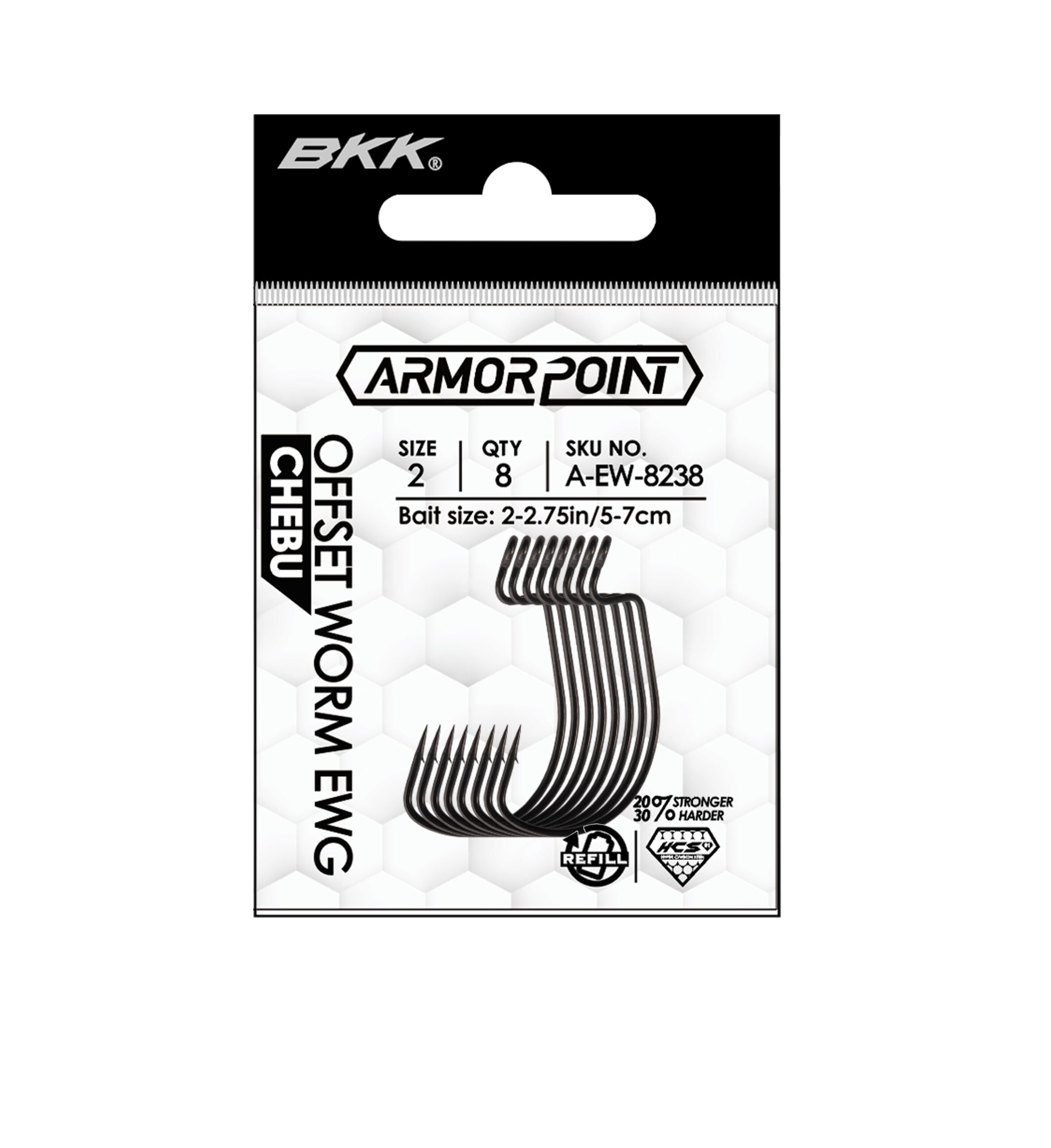 BKK Offset Worm EWG # 5/0 / Qty. 6