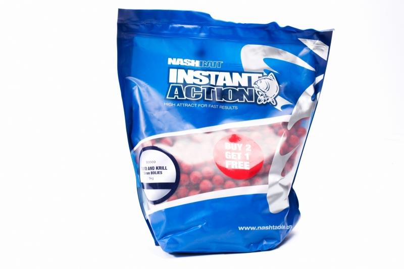 NashBait Instant Action Squid and Krill Boilies; 20 mm; 1 kg