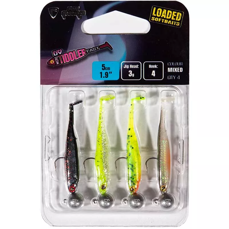 Fox Rage Ultra UV Micro Tiddler Fast Mixed Colour Loaded Lure Pack
