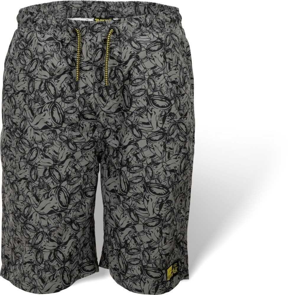 BLACK CAT BEACH SHORTS GRAU/SCHWARZ; M