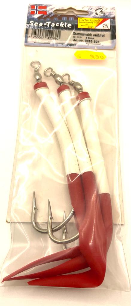 Eisele Gummimak Gr. 12/0 3 Stück rot/weiss