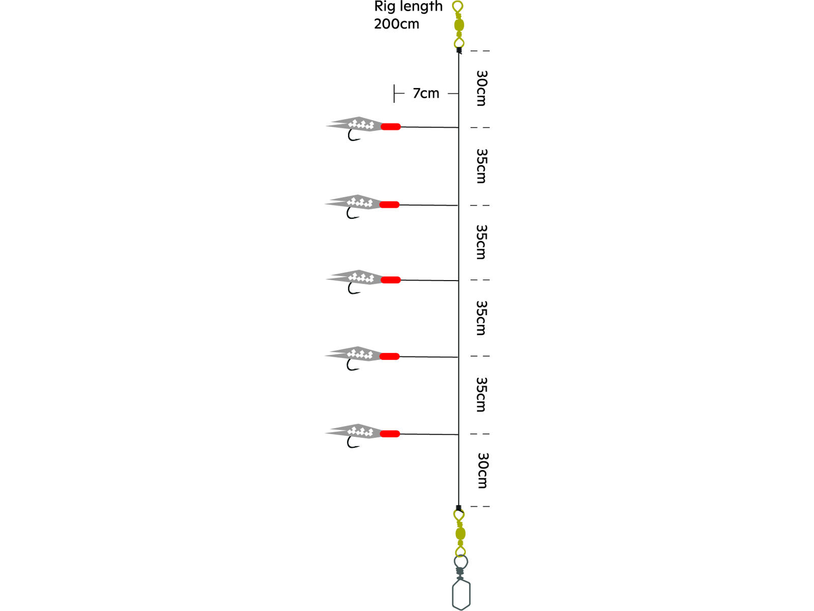 Kinetic Sabiki Flex #1/0 Silver Flex