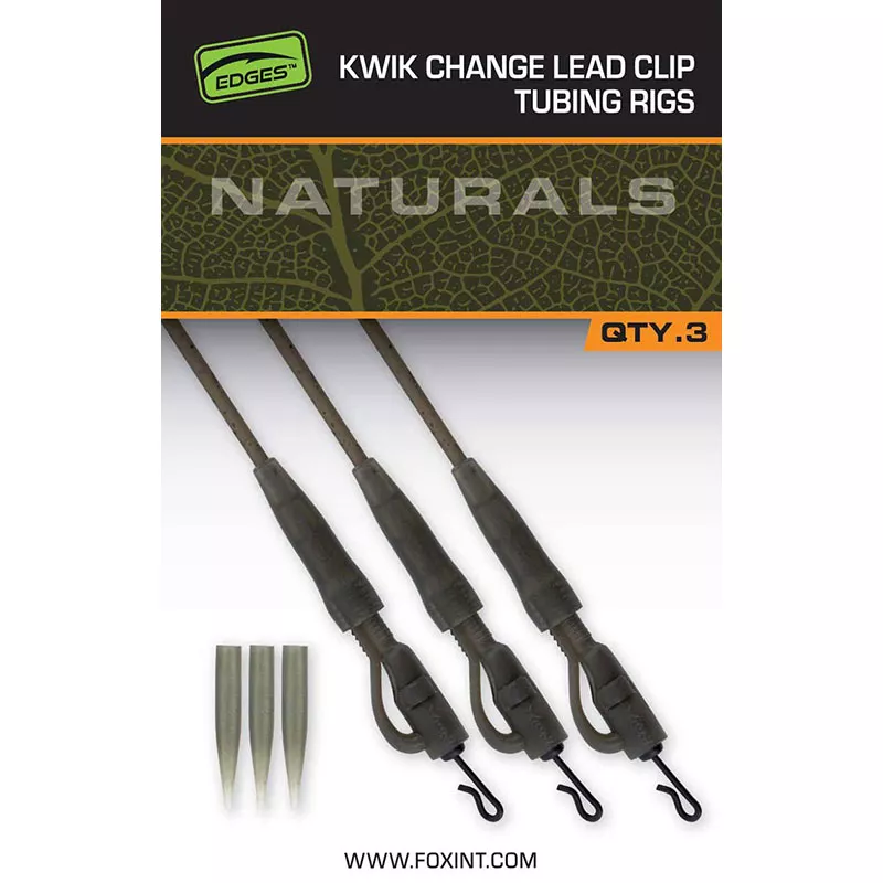 Fox Edges Kwik Change lead clip Tubing Rigs Qty. 3