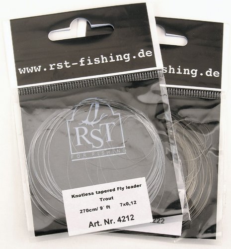 RST Knotless tapered Fly leader; Trout; 360cm/12'ft; 2x0,24
