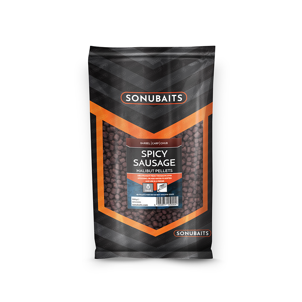 Sonubaits Spicy Sausage Halibut Pellets - 8mm