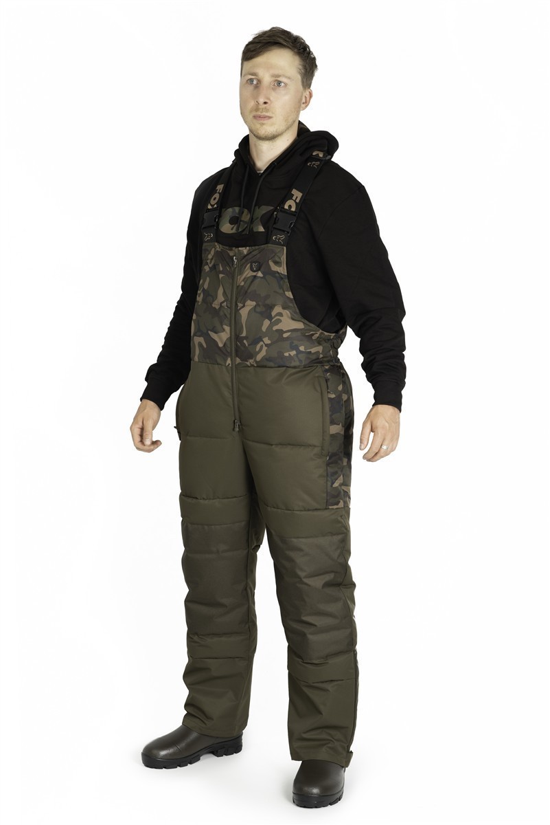 Fox RS Quilted Salopettes Camo Khaki Large Fox RS Quilted Salopettes Camo Khaki Large