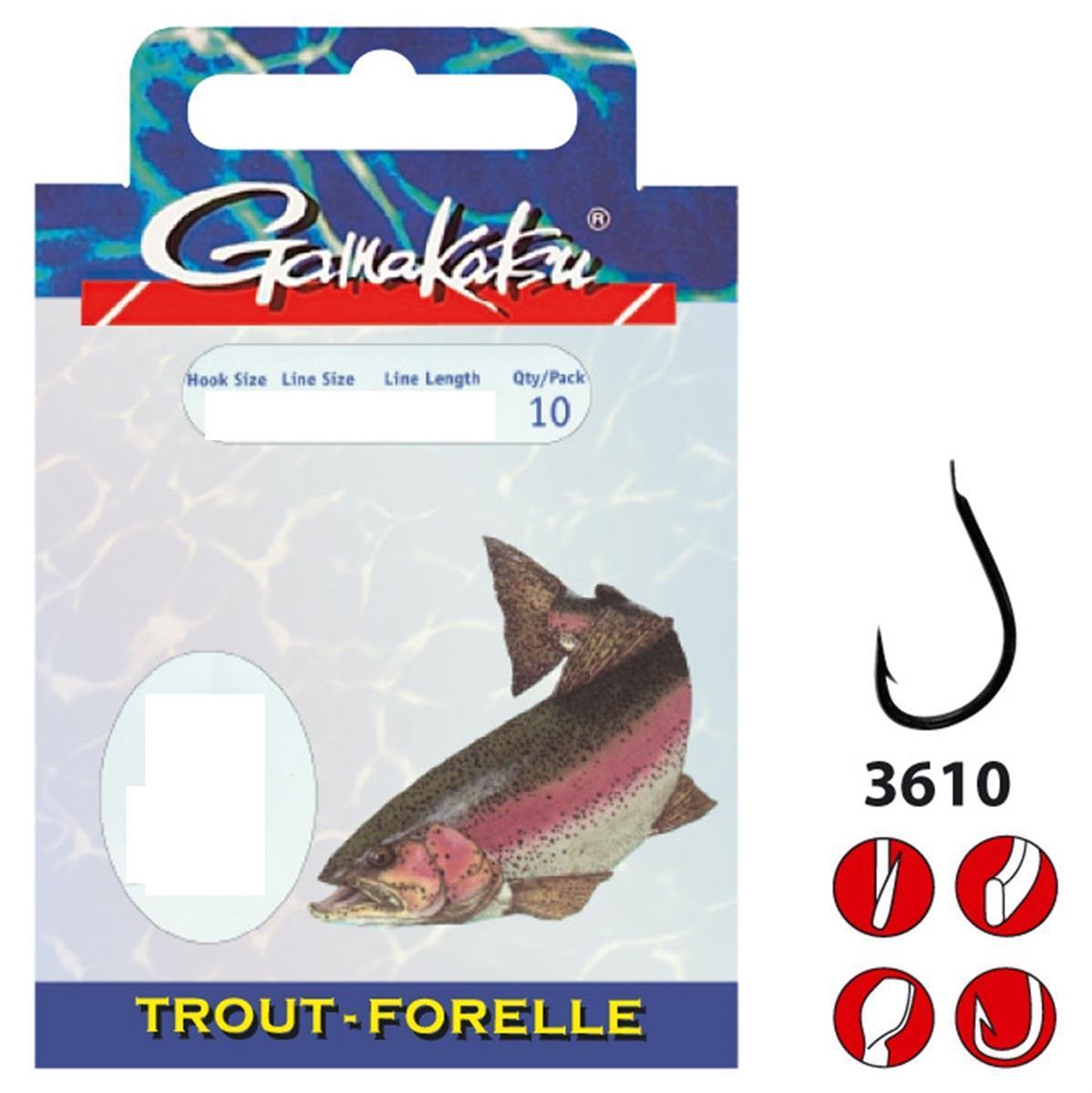 Gamakatsu Forelle LS-3610 Nickel 75 cm # 10 / 0,18 mm