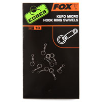 Fox EDGES™ Kuro Micro Hook Ring Swivels; Qty. 10