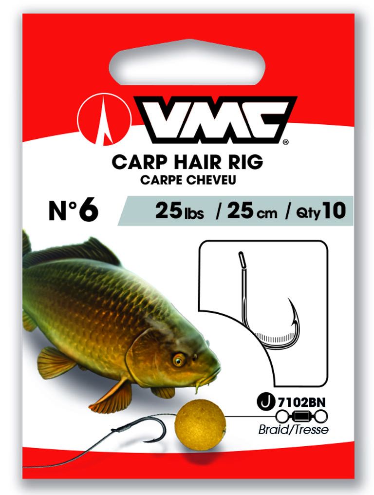 VMC Carp Hair Rig geflochten 50 cm 20 lbs # 4