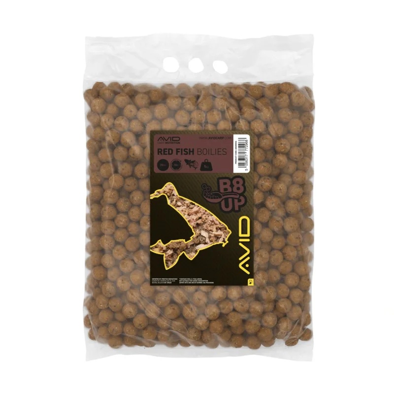 Avid Carp B8-Up Futterboilies # 20 mm Red Fish Avid Carp B8-Up Futterboilies