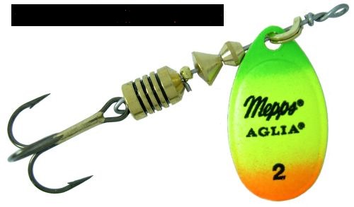 Mepps Aglia Grün / Gelb / Rot Gr. 2