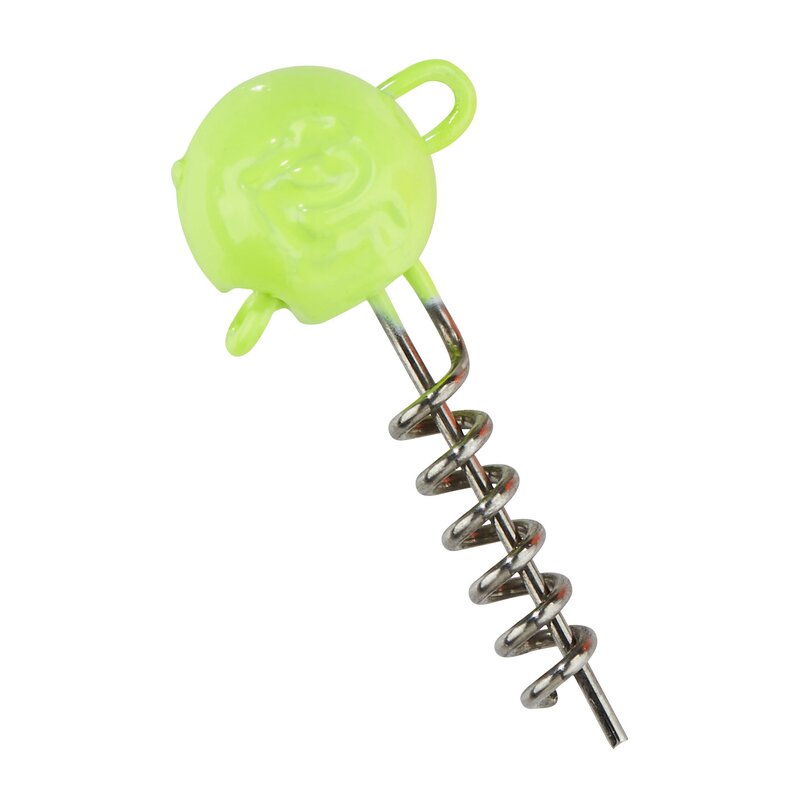 Balzer Shirasu UV-Active Screw in Jighead Yellow; 10 gr; Qty. 5