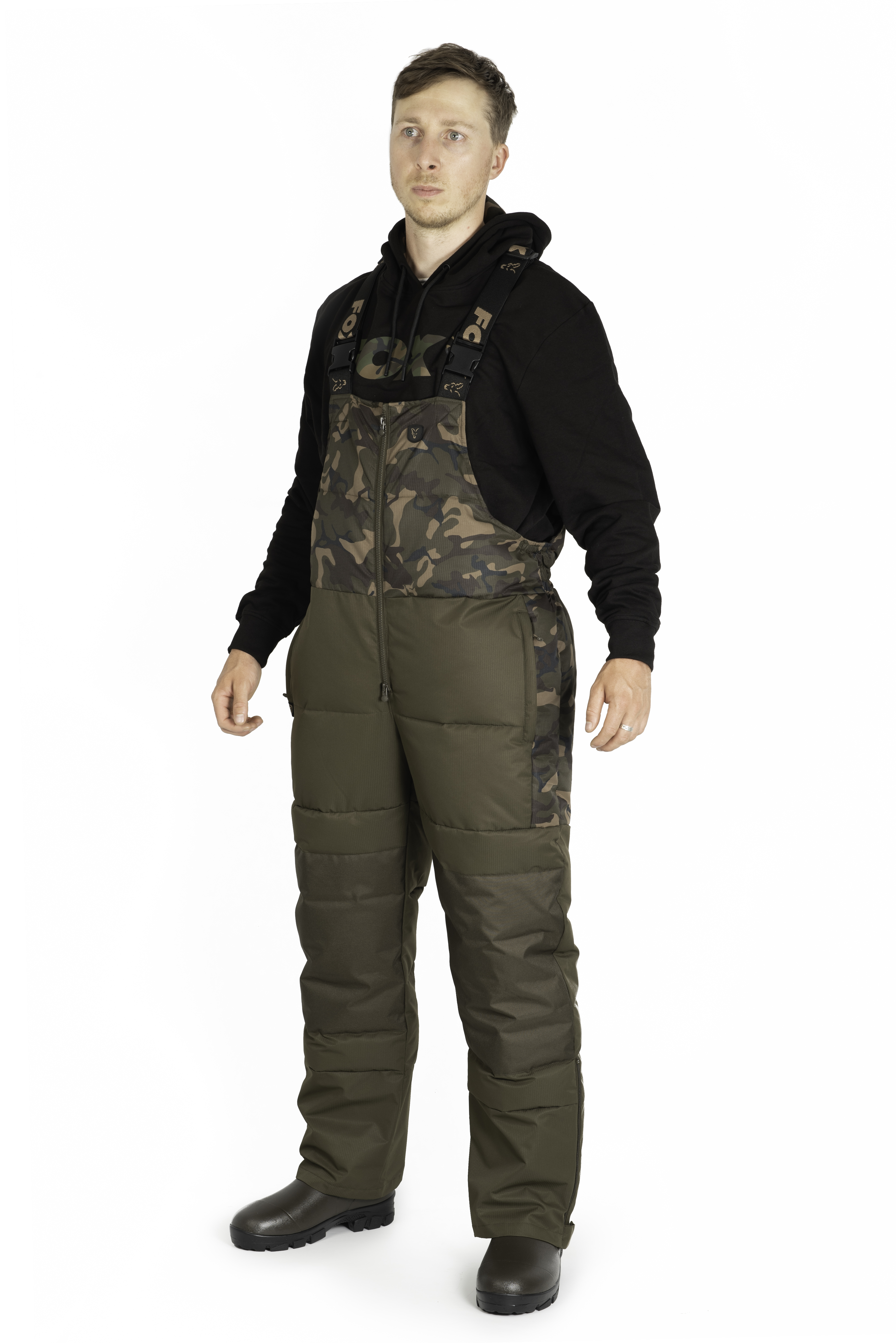Fox RS Quilted Salopettes Camo Khaki Large