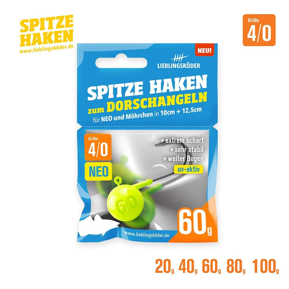 Lieblingsköder Spitze Haken Neo; Größe 4/0; 100 Gramm
