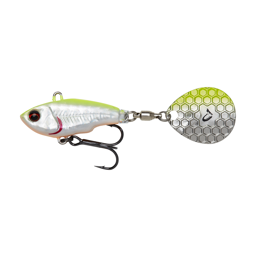 SAVAGE GEAR Fat Tail Spin # 8 cm / 24 g LEMON BACK FLASH