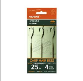 Life Orange Hook Rig Carp Hair Rigs Vorfach 7°; 25lb; Hook Gr.4
