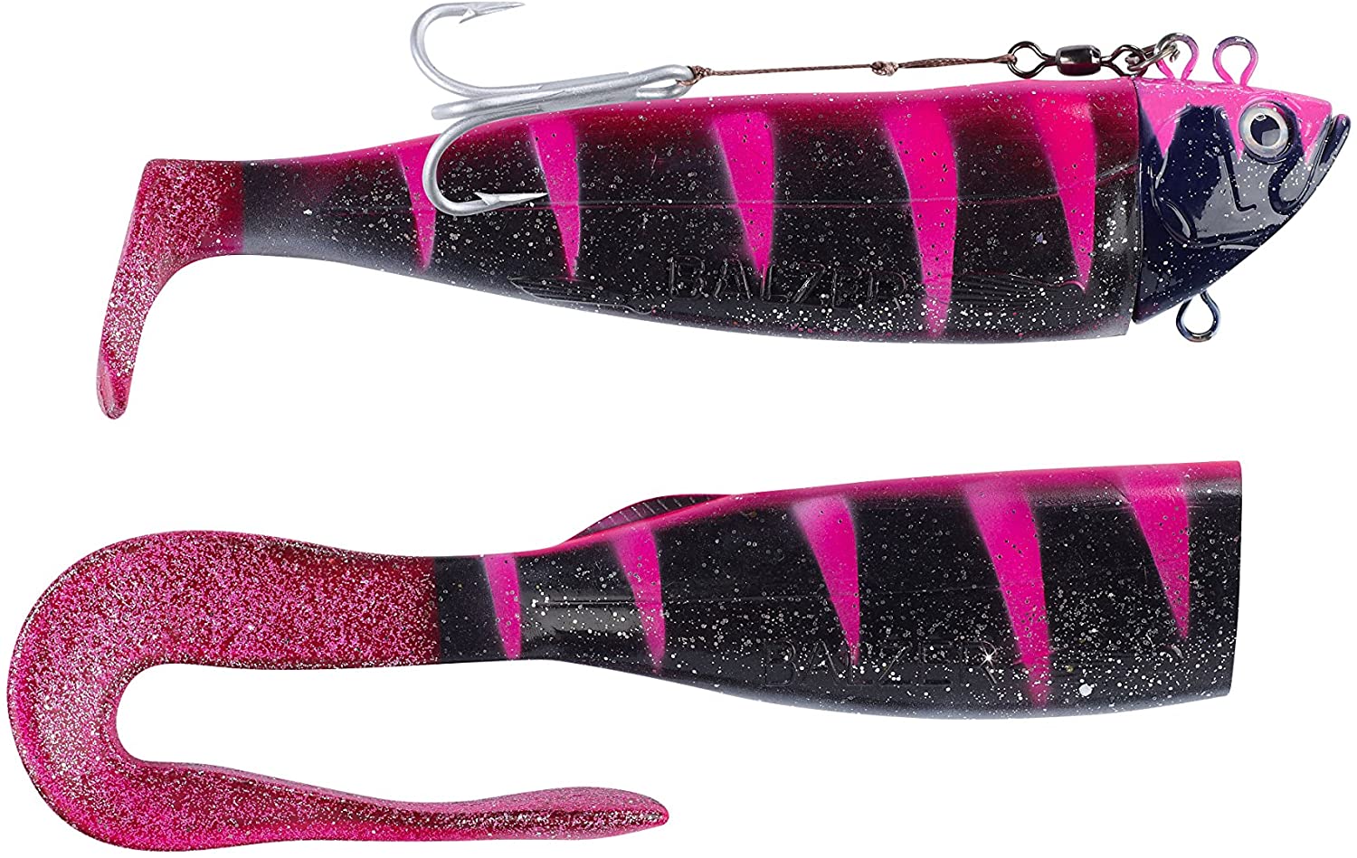 Balzer Adrenalin Arctic Shad 22 cm, 300 g, 4/0  Black/Pink Fireshark