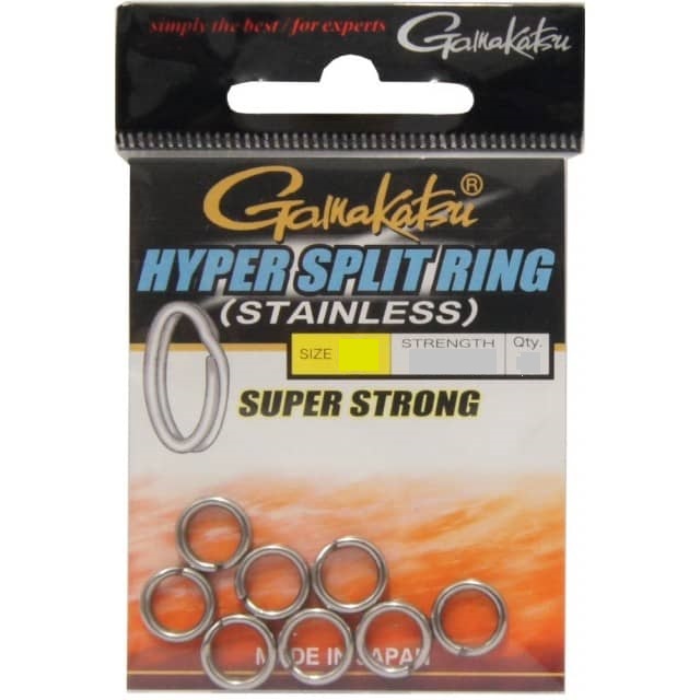Gamakatsu Hyper Split Ring; Gr. 4; 22 Kg.; 10 Stück