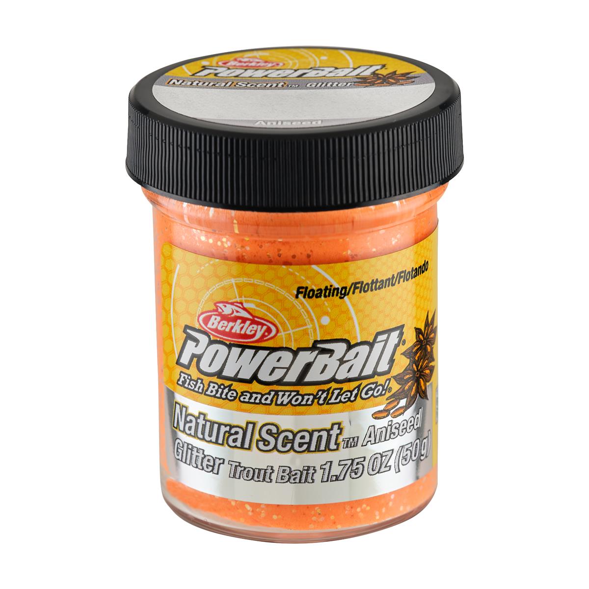 Berkley PowerBait® Natural Glitter Trout Bait; Orange; 50 gr.