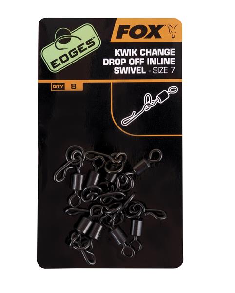 Fox Edges Kwik Change Drop Off Inline Swivels; Sz. 7; Qty. 8