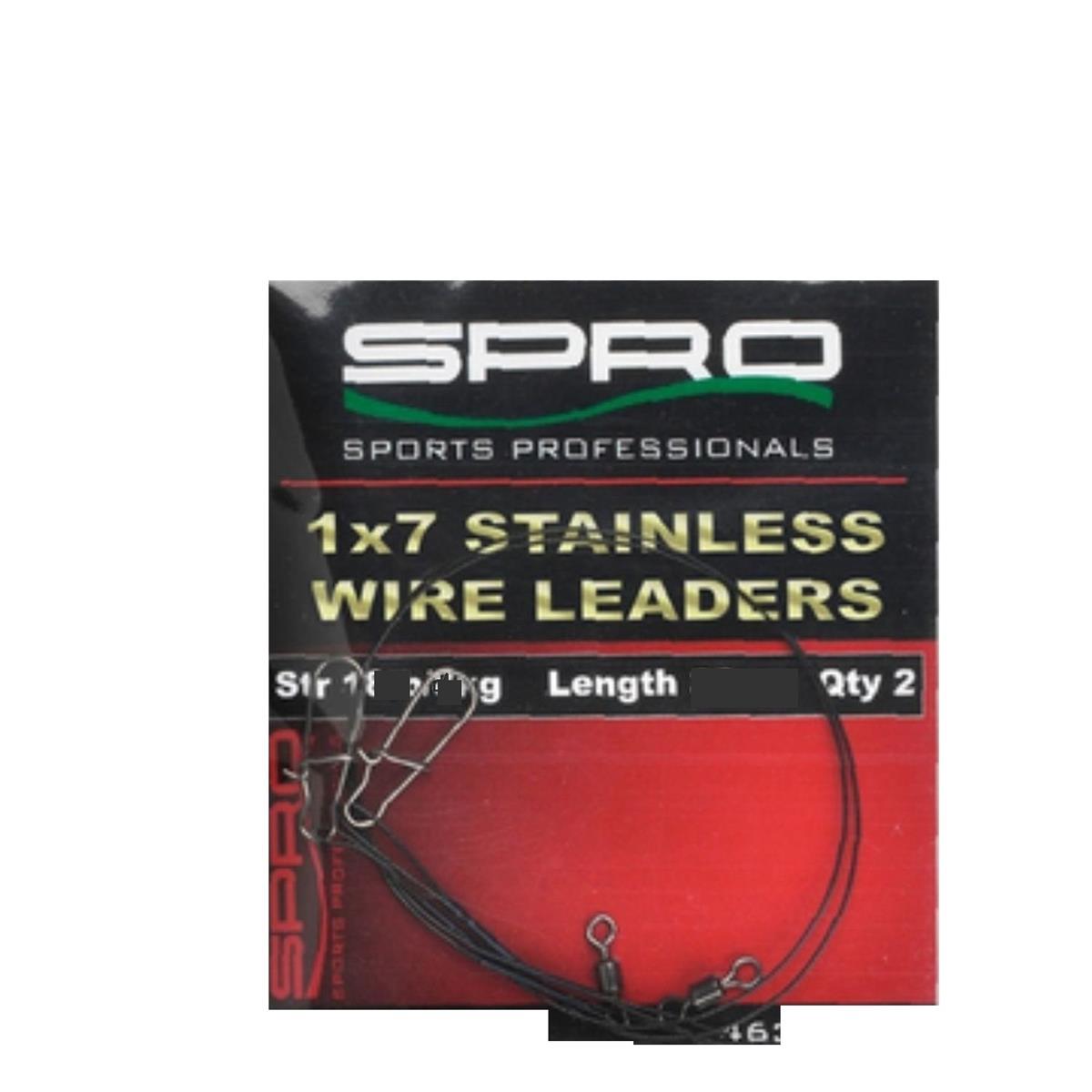 Spro PC Wire Leader 1 x 7; 12 Kg.; 15 cm; Qty. 2