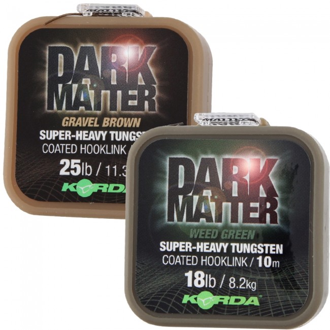 Korda Dark Matter Super-Heavy Tungsten Coated Hooklink; 25 lb; 10 m