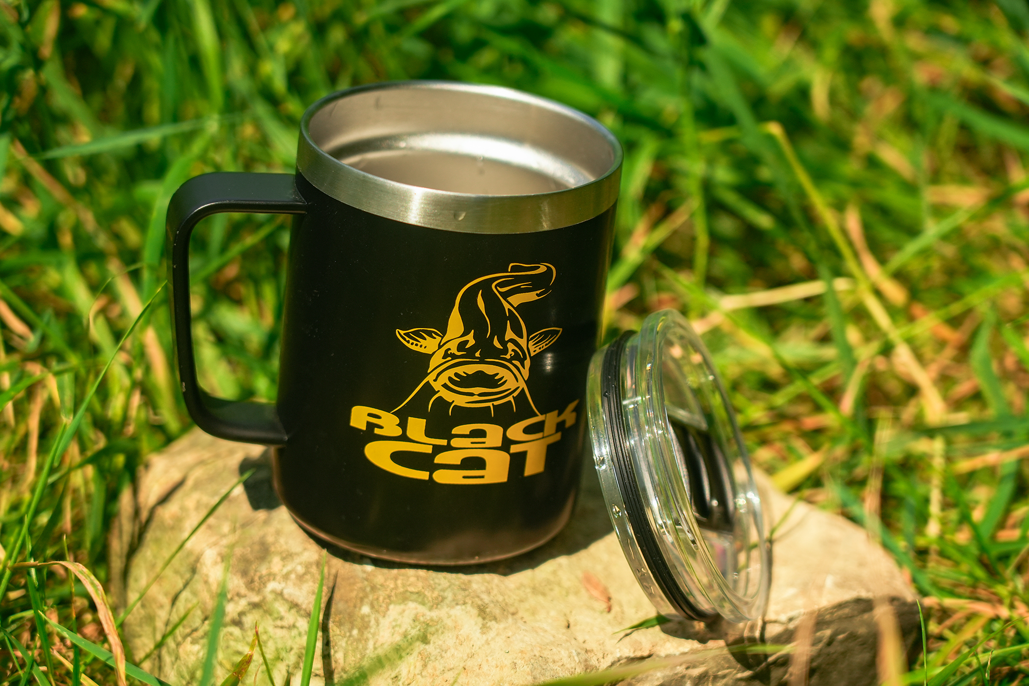 Black Cat Stainless Steel Thermal Mug