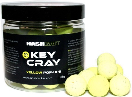 NashBait Key Cray Pop-ups Yellow; 18 mm; 75 g