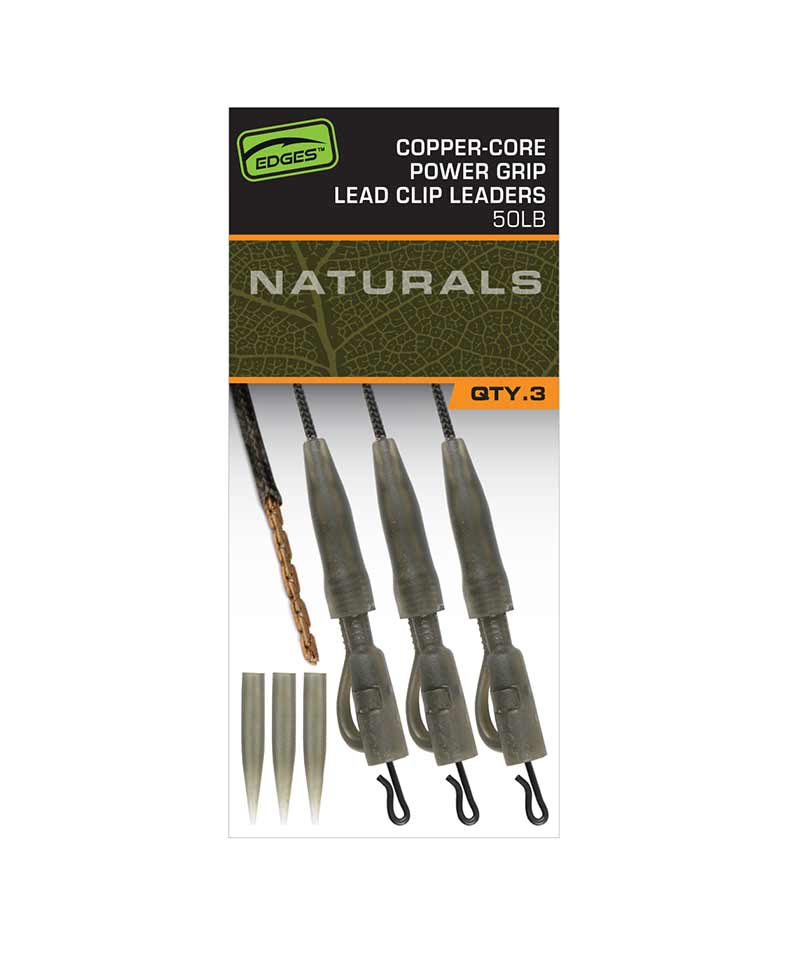 Fox EDGES™ Naturals Copper Core Lead Clip Leaders 50 lb